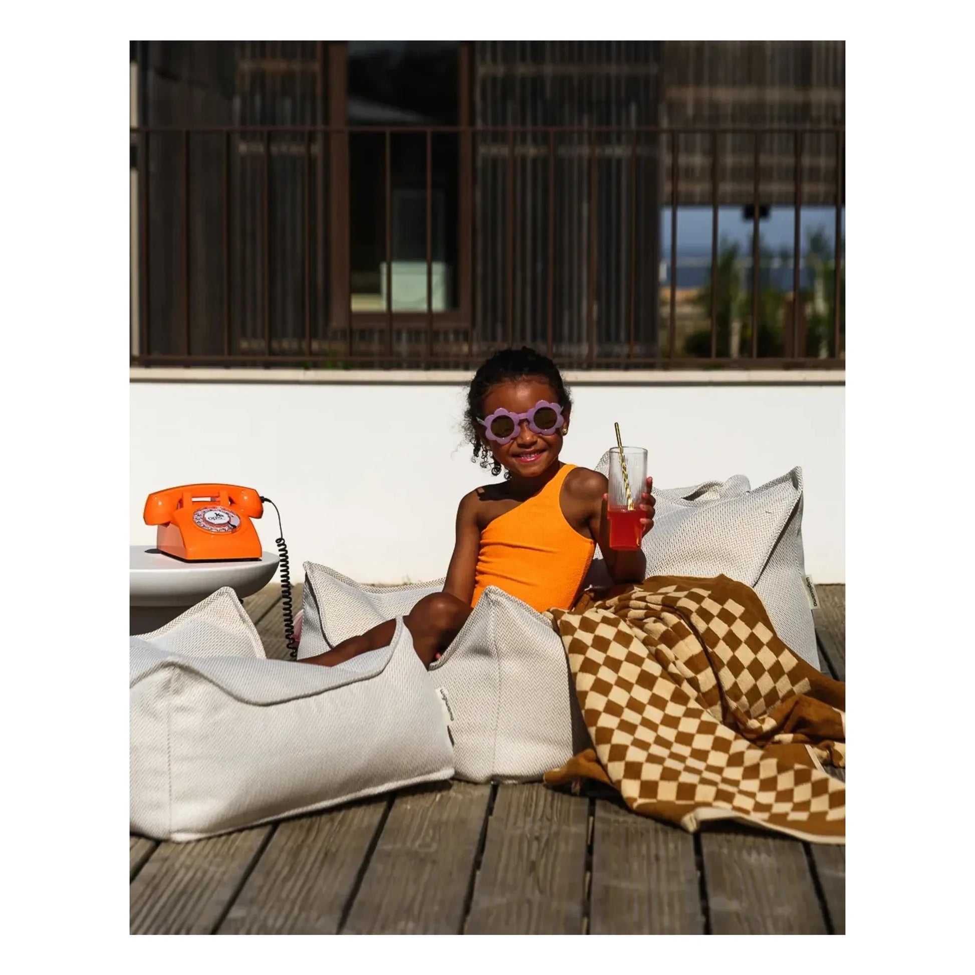 Wigiwama - Outdoor ottoman | Sand