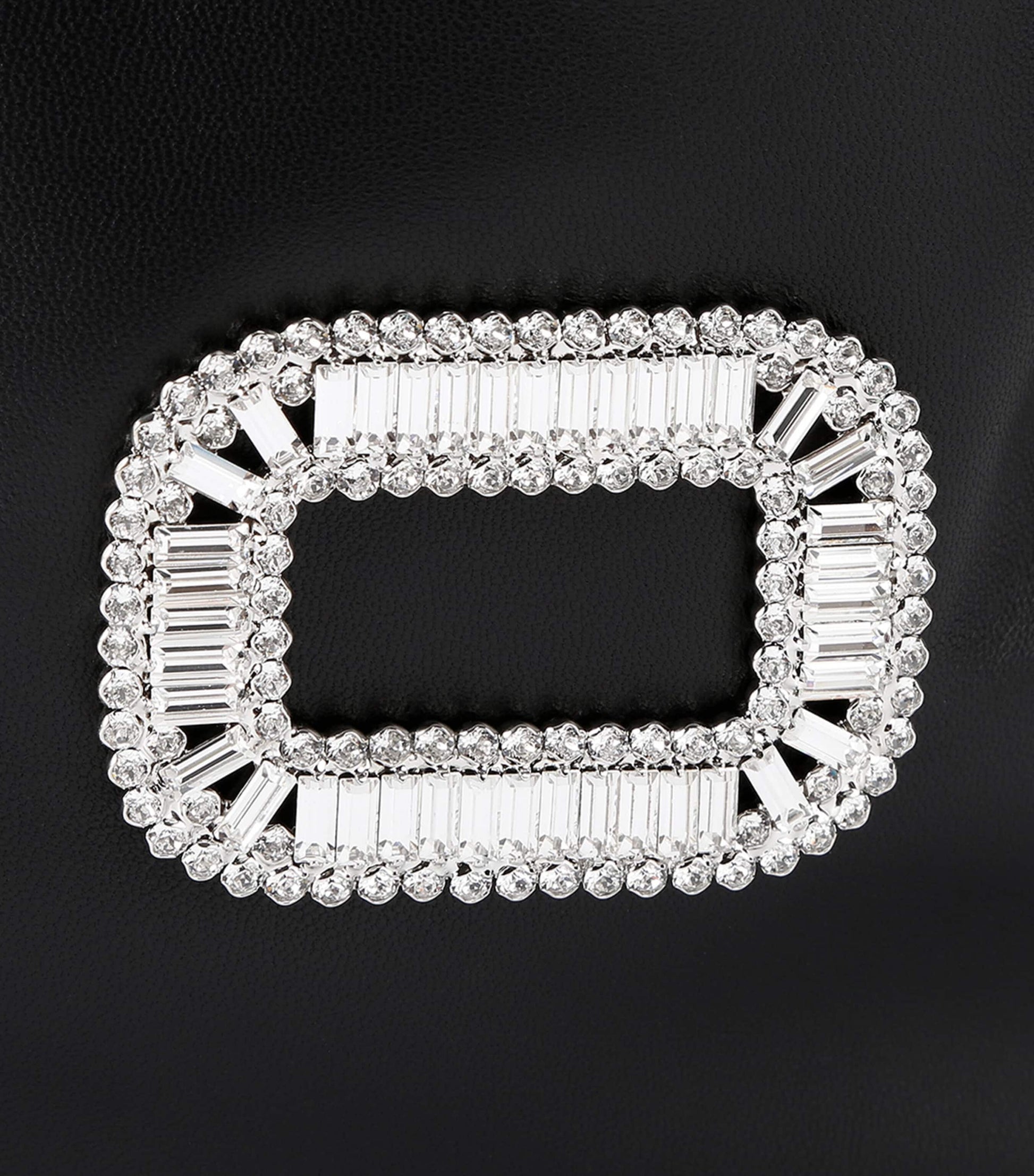 Roger Vivier Black Mini Leather Pilgrim Bucket Bag