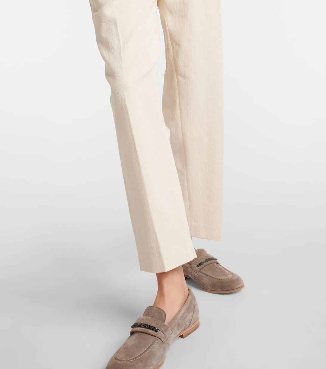 Brunello Cucinelli - Gabardine high-rise straight pants