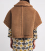 Max Mara Beige Wool-Silk Cape Coat