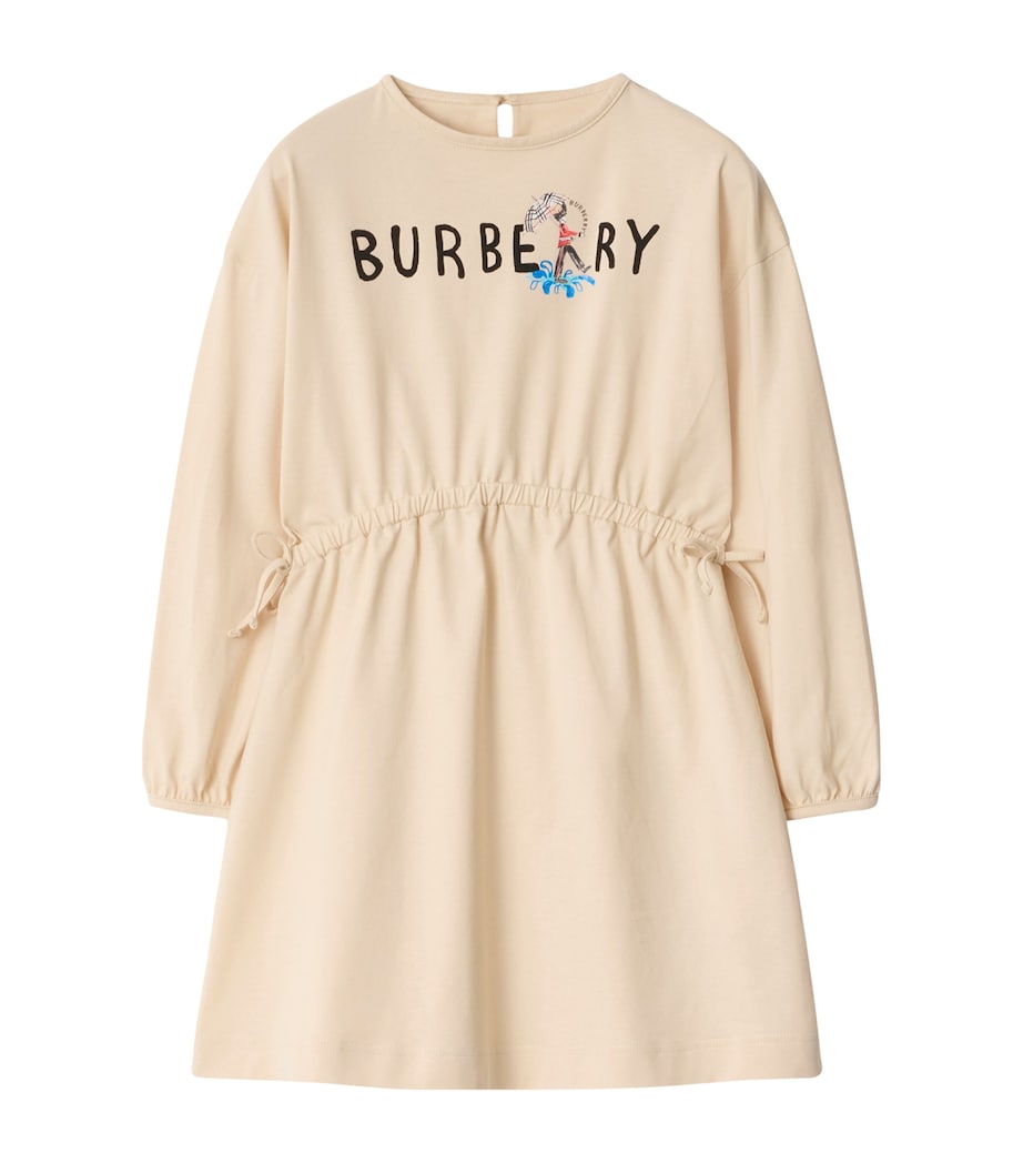 Burberry Kids White Cotton London Guard Dress (3-12 Years)
