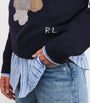 Wool-Cashmere Polo Bear Sweater