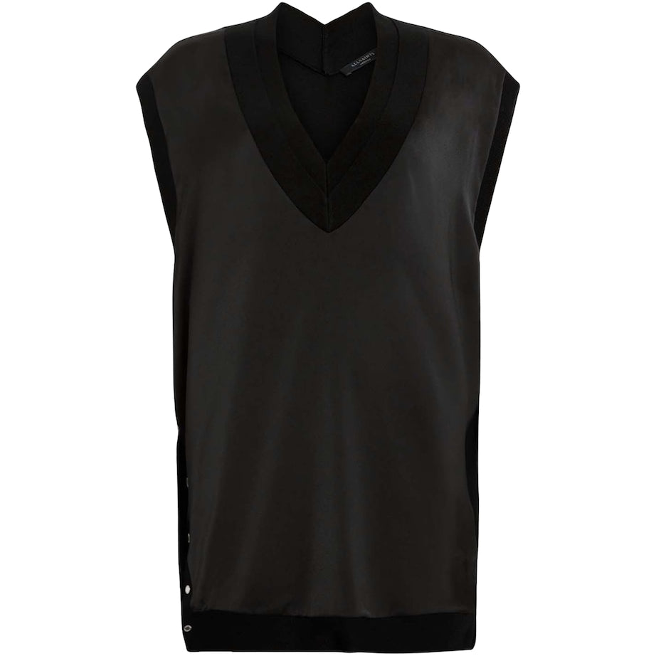 Jersey Studded Bern Tank Top BLACK