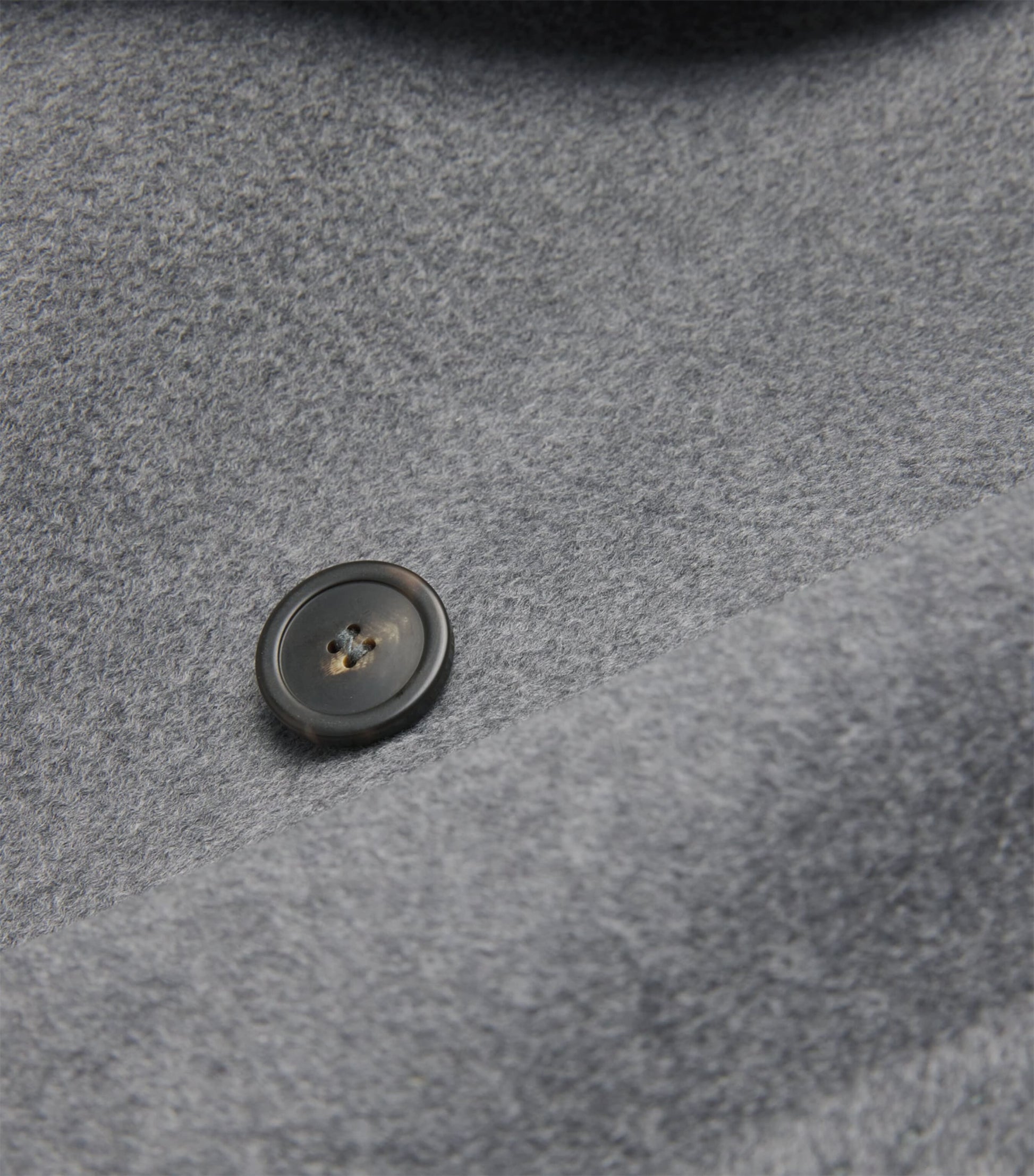 Grey Virgin Wool Overcoat