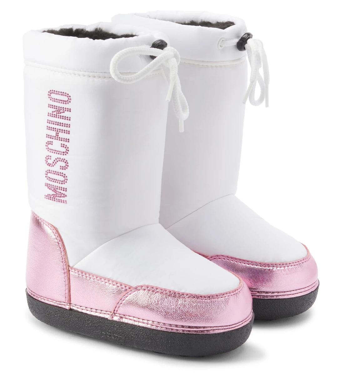 Moschino Kids - Logo faux leather snow boots