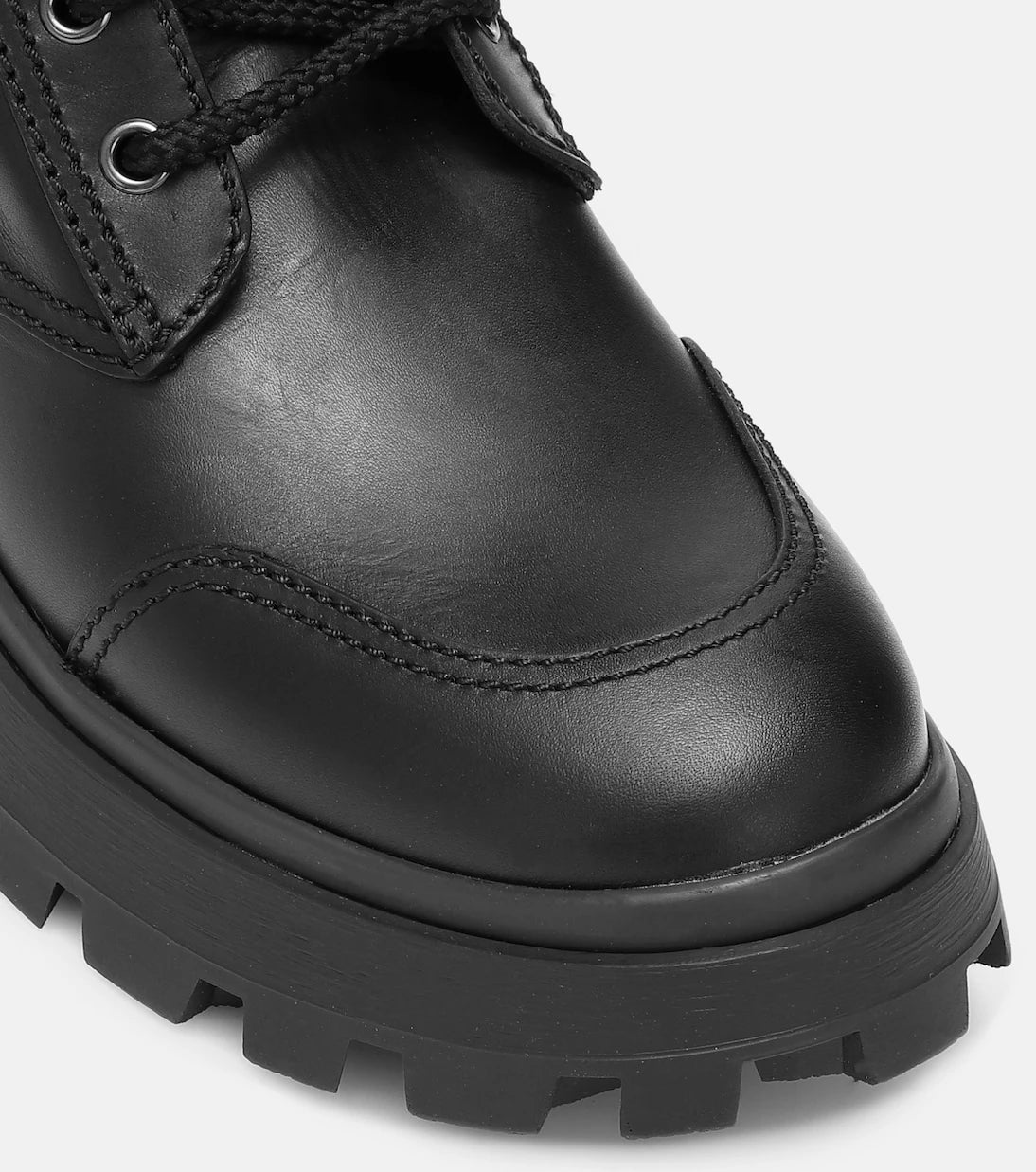 Miu Miu - Leather combat boots
