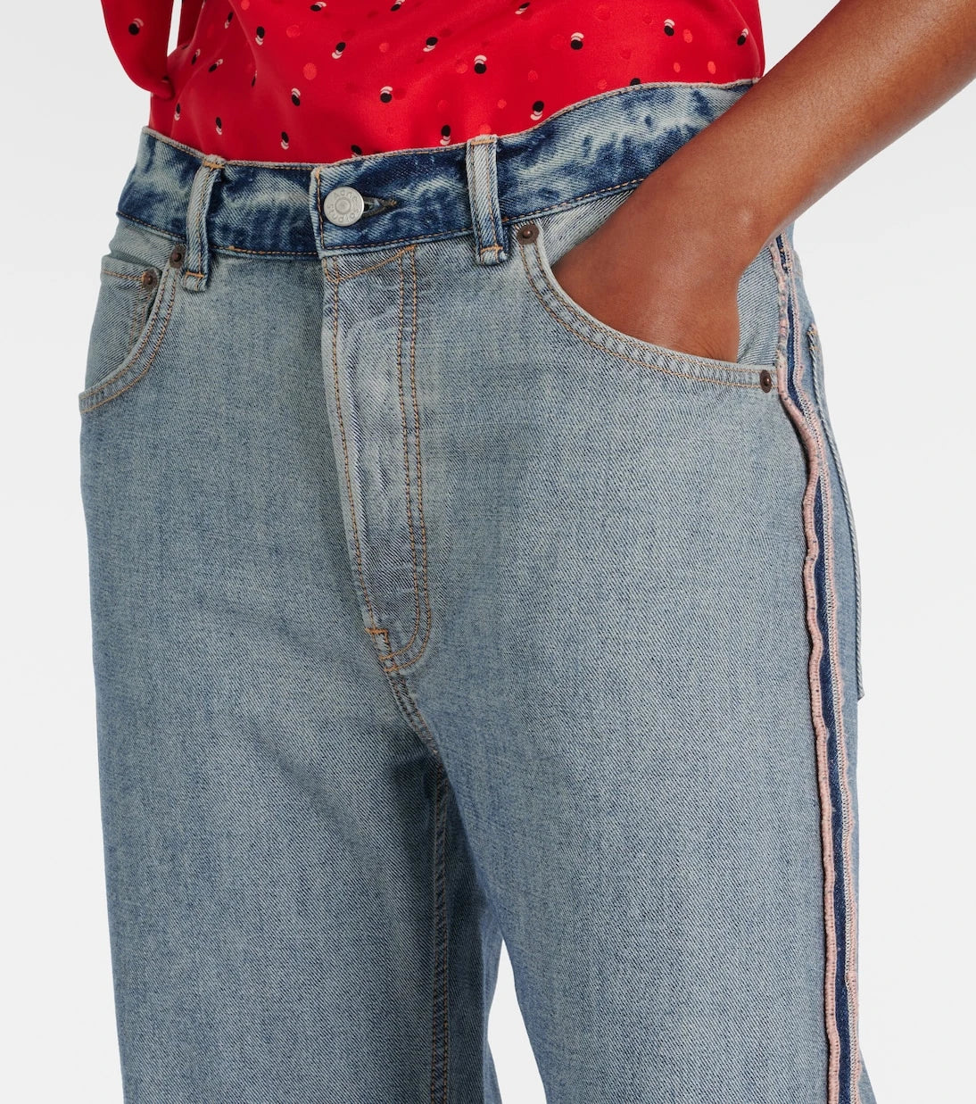 Acne Studios - Deconstructed embellished straight jeans