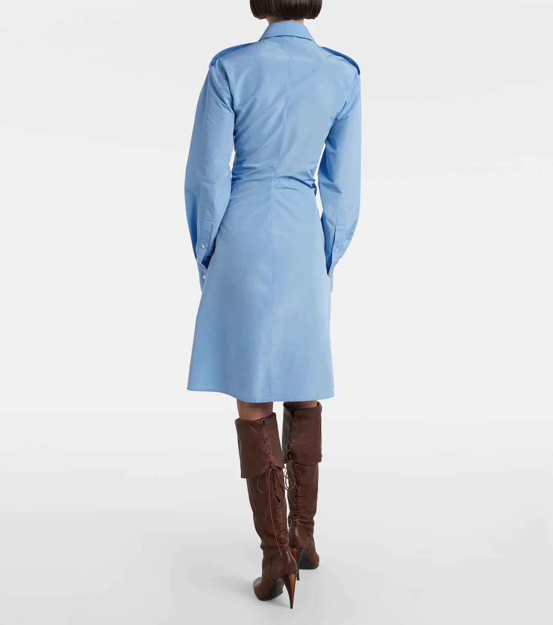 McQueen - Cotton-blend taffeta shirt dress