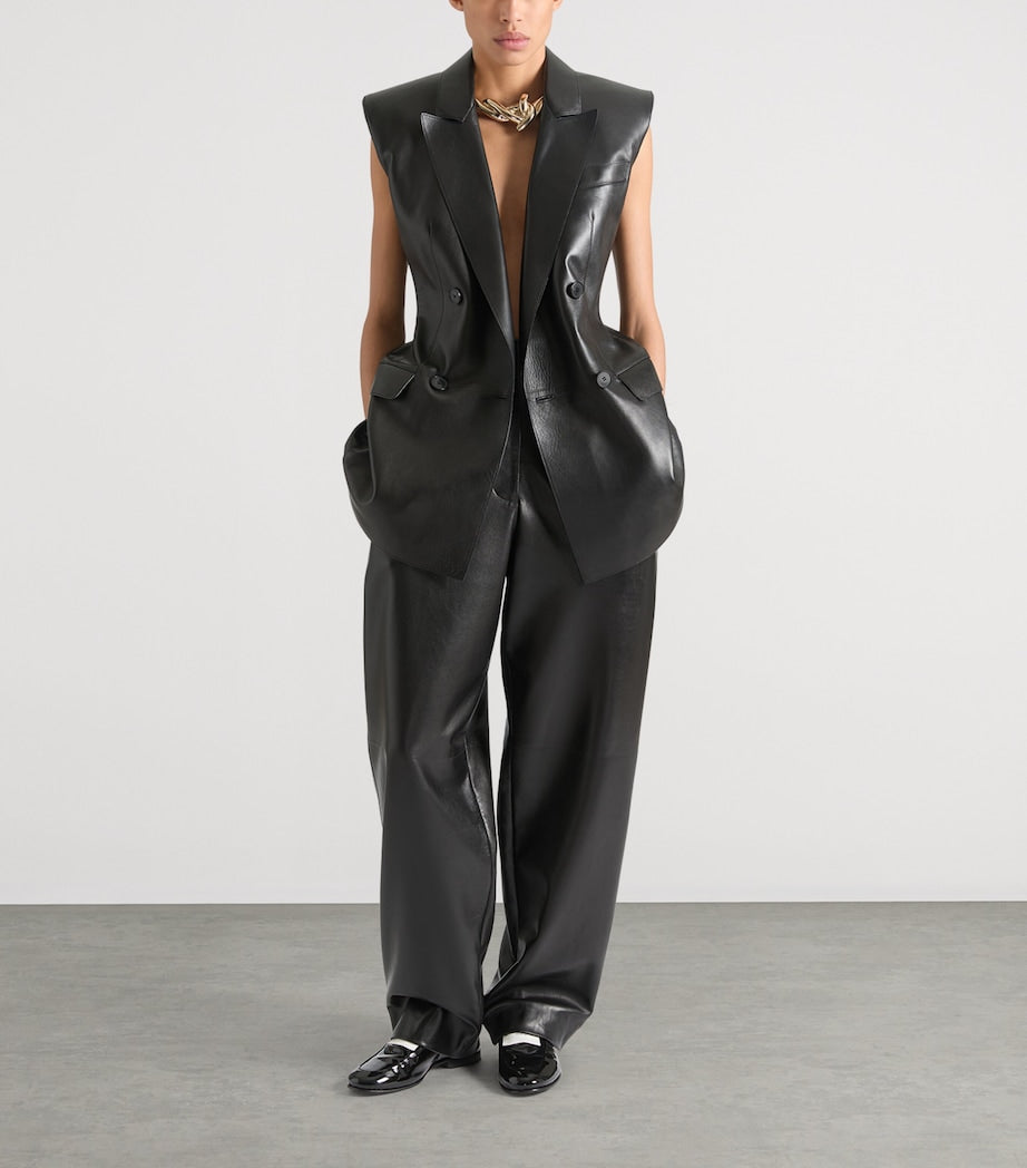Givenchy Black Leather Trousers