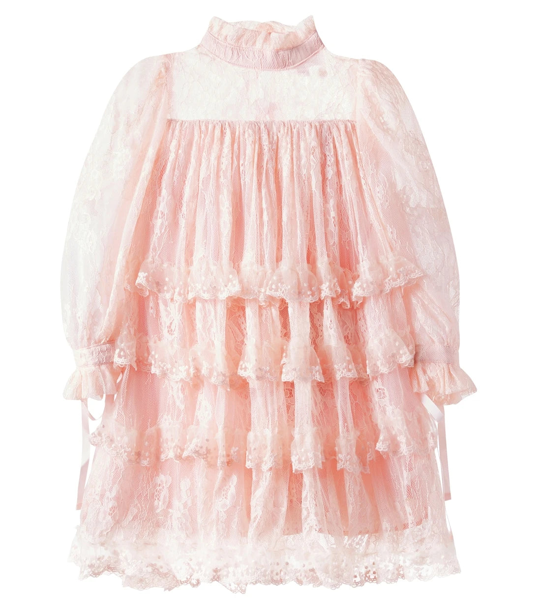 Petite Amalie - Ruffled tiered lace dress