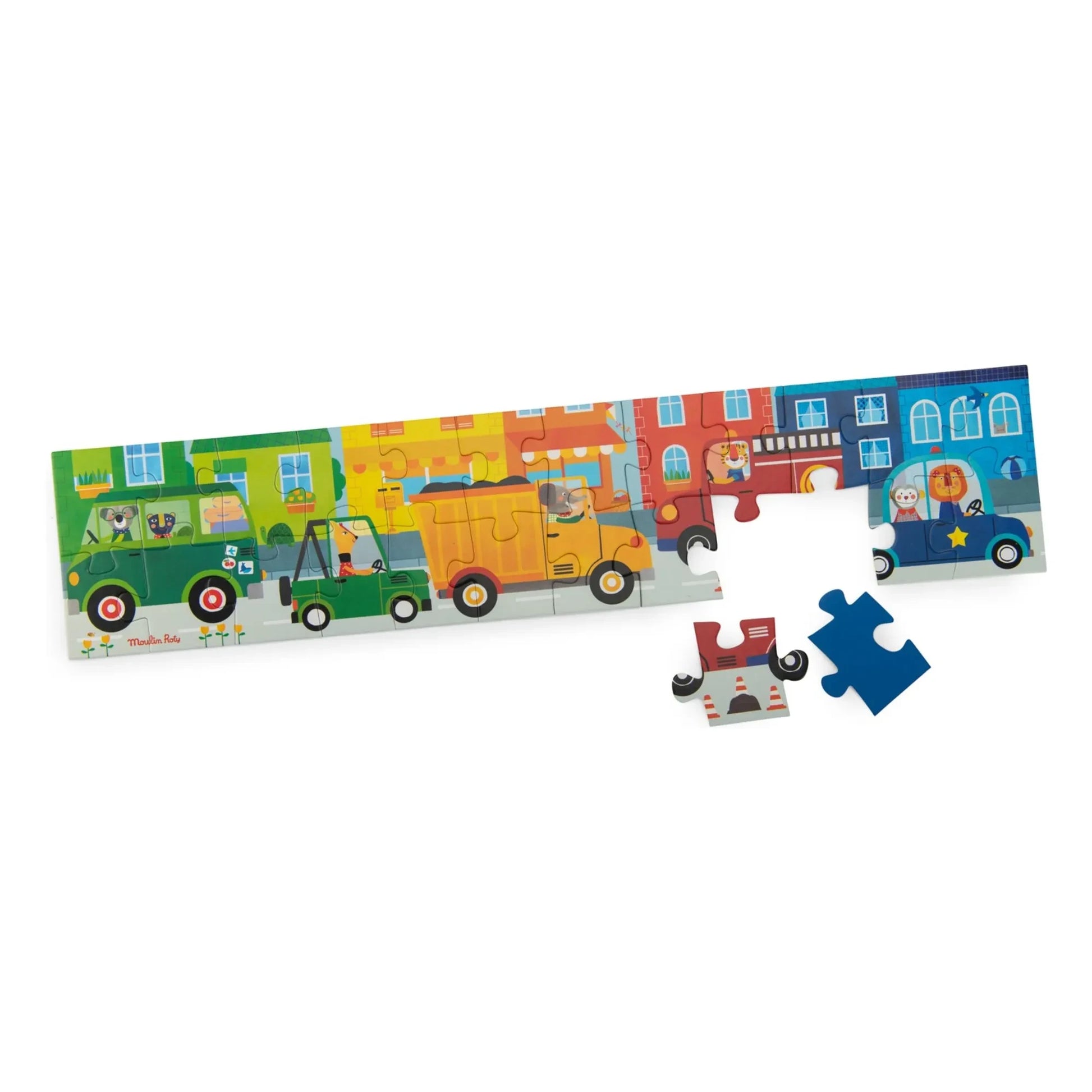 Moulin Roty - Vehicle Puzzle - 24 pieces