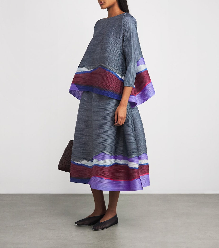 Grainy Colors Midi Skirt