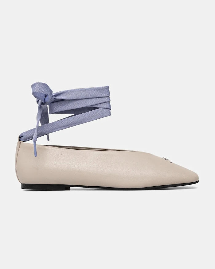 Tommy Hilfiger TJW BALLERINA WITH LACES Deri Balerin