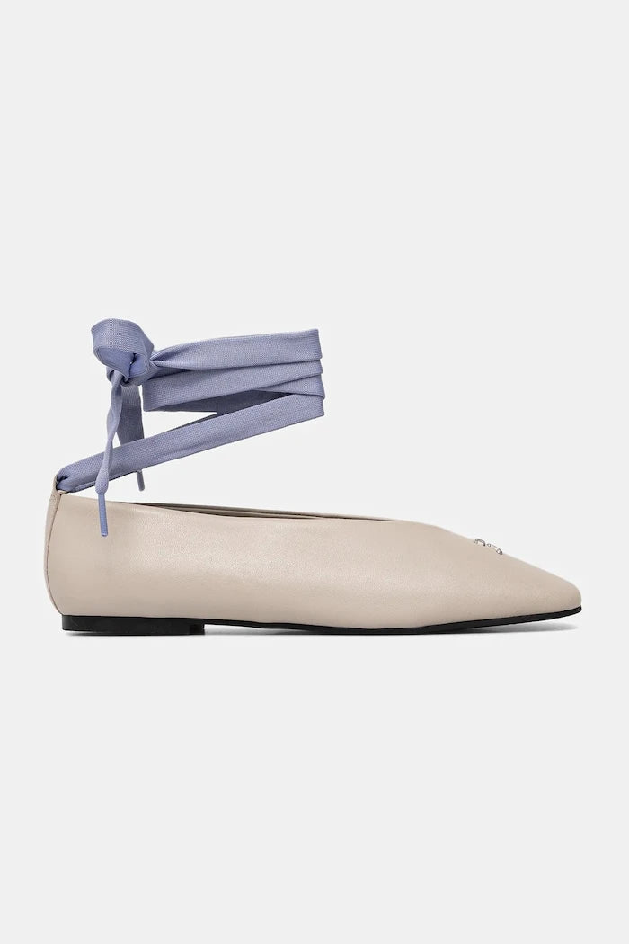 Tommy Hilfiger TJW BALLERINA WITH LACES Deri Balerin