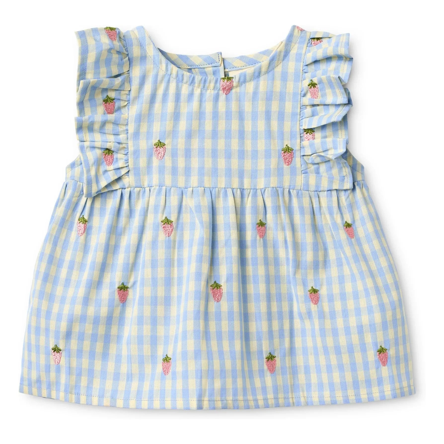 Flöss - Millie Gingham Dress | Pale blue