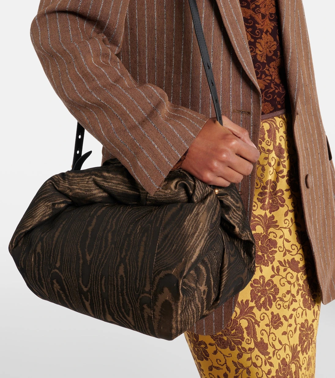 Dries Van Noten - حقيبة يد تويست جاكار