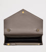 Saint Laurent Grey Leather Envelope Chain Wallet