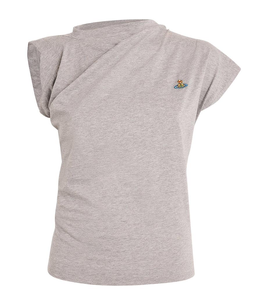 Vivienne Westwood Grey Asymmetric Orb Hebo Top