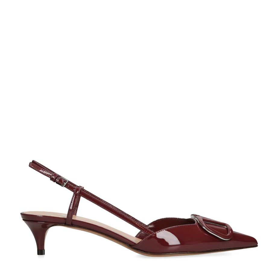 Valentino Garavani Patent Leather VLogo Slingback Pumps 40