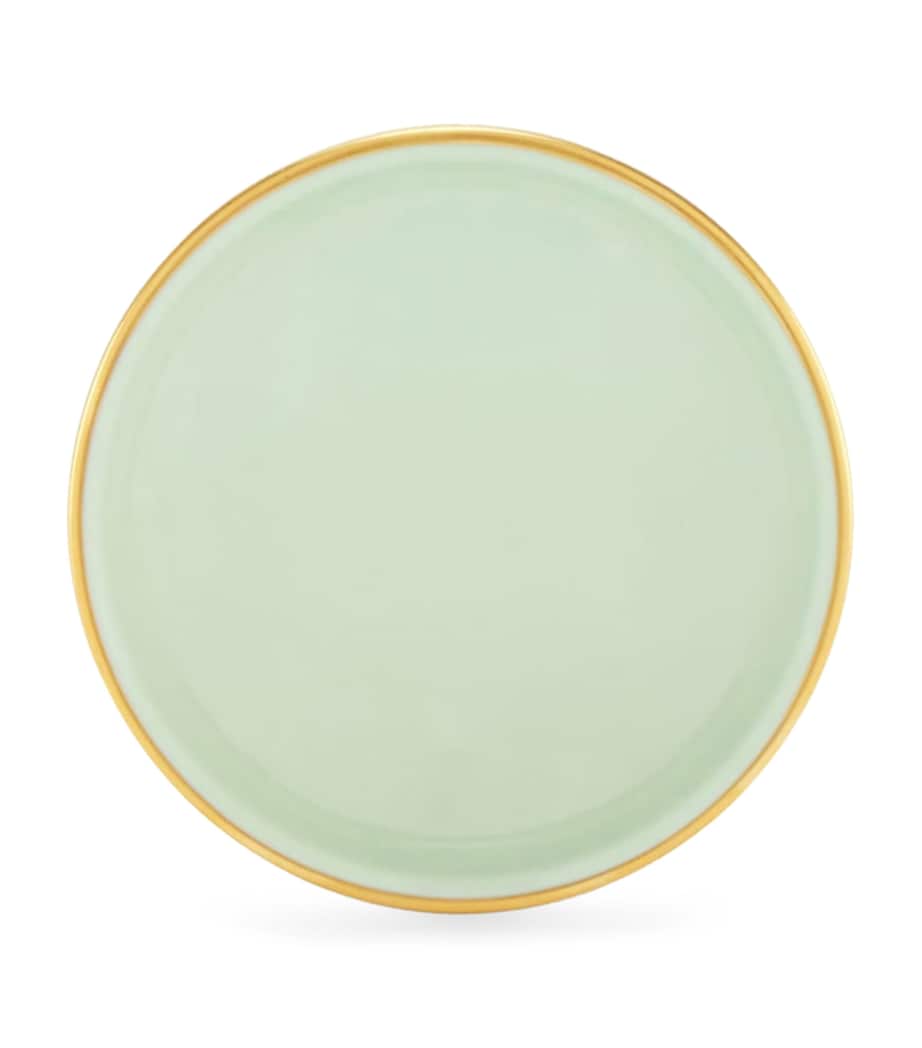 GINORI 1735 Porcelain Colonna Diva Verde Butter Dish (10cm)