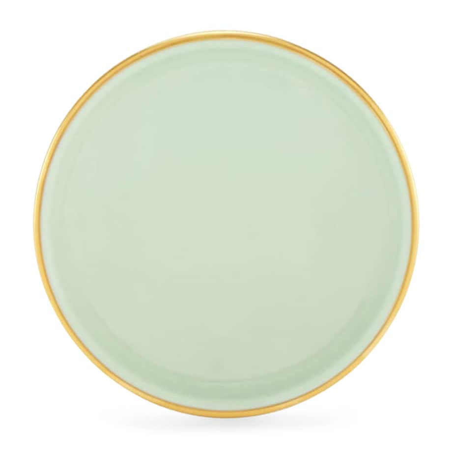 GINORI 1735 Porcelain Colonna Diva Verde Butter Dish (10cm)