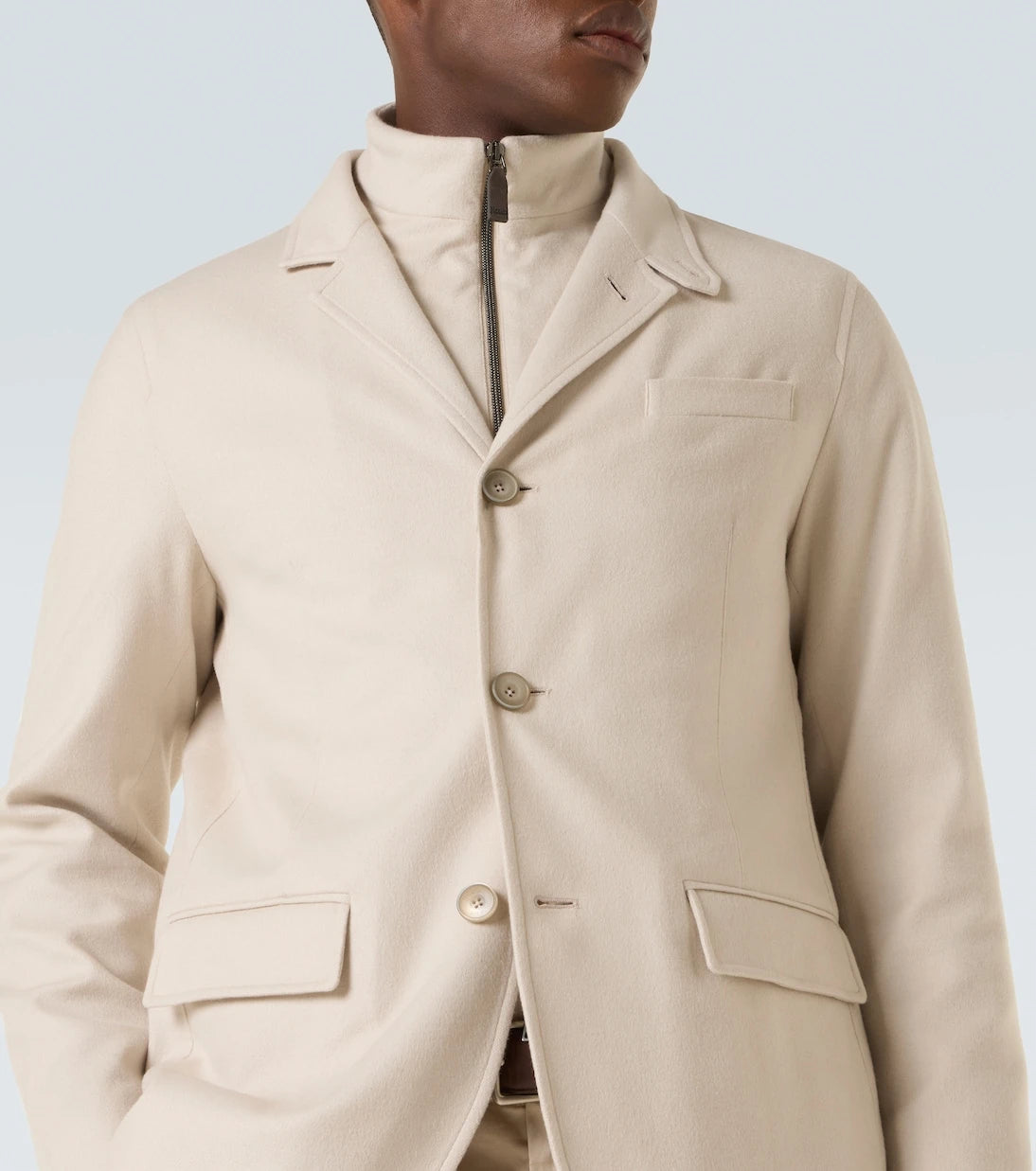 Herno - Layered silk and cashmere blazer