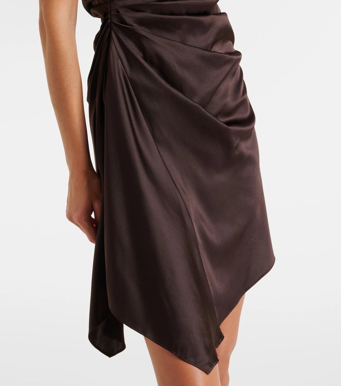 Staud - Adriana draped silk-blend minidress