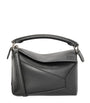 Mini Leather Puzzle Edge Top-Handle Bag BLACK