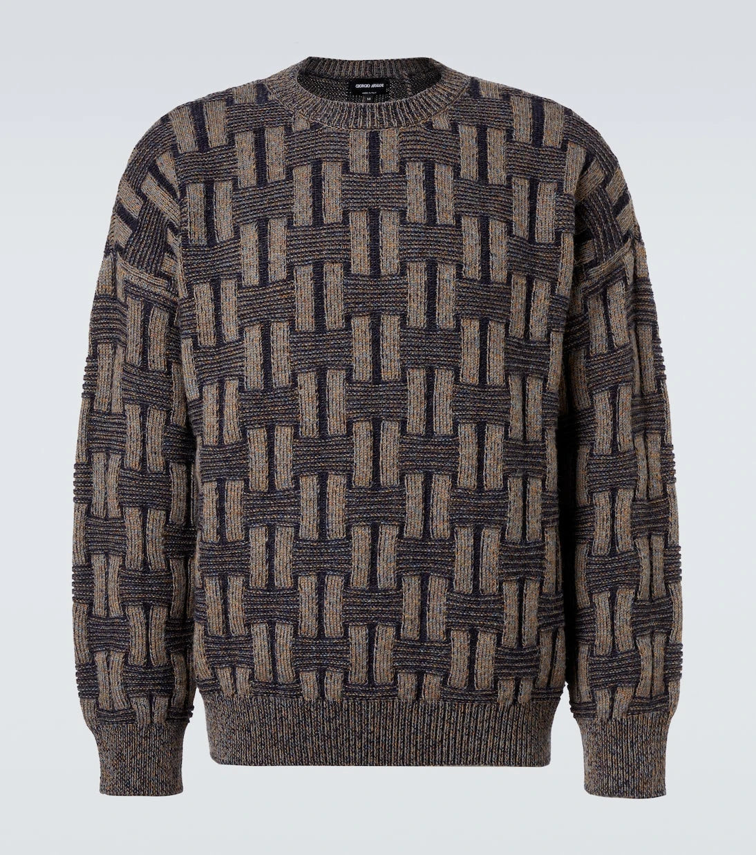 Giorgio Armani - Basketweave-knit camel hair sweater