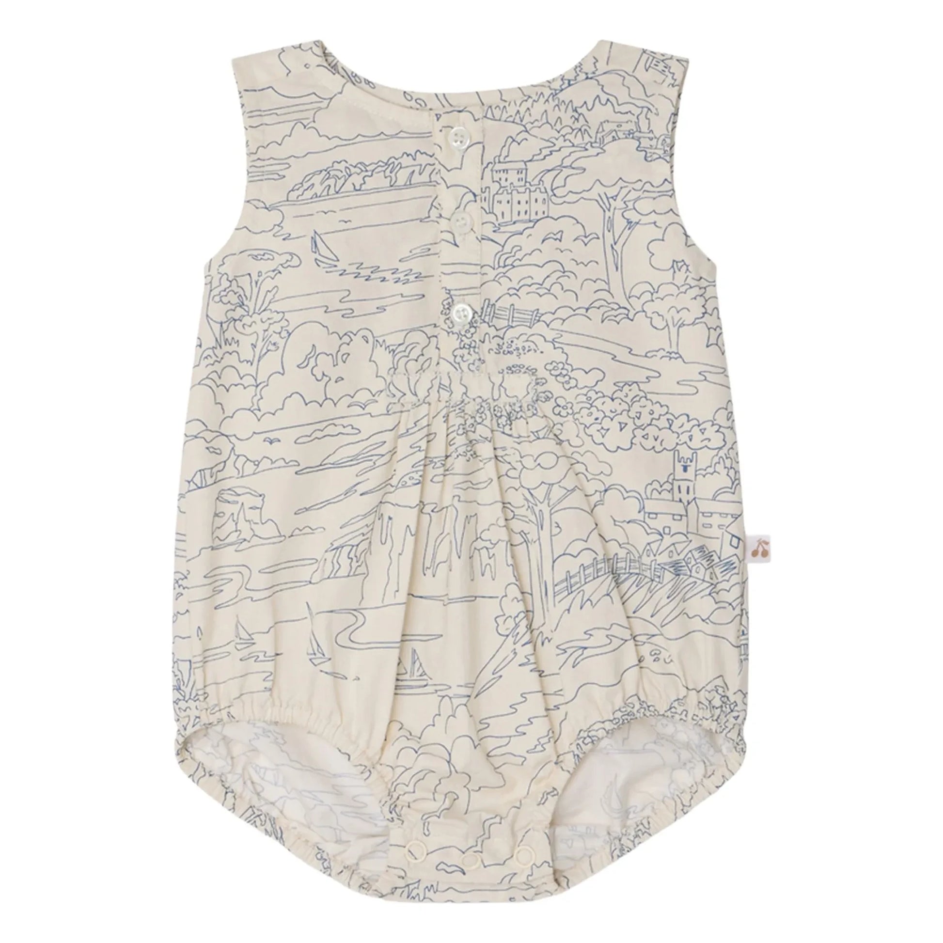 Bonpoint - Nico Paysage organic cotton romper | Ecru
