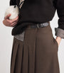 Wool-Blend Midi Skirt CHOCOLATE