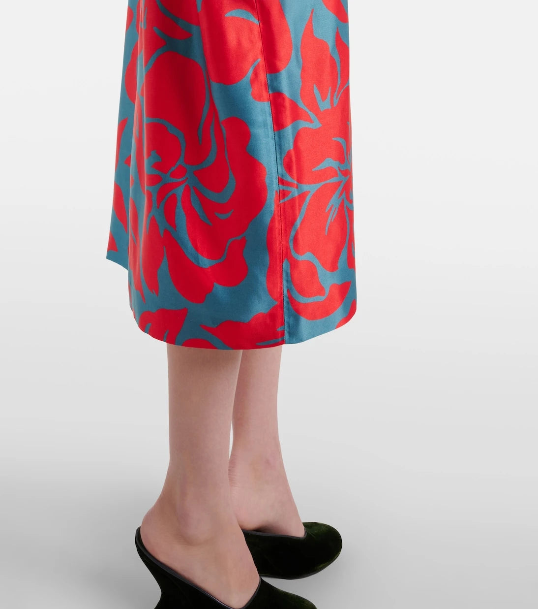 Dries Van Noten - Floral satin midi dress