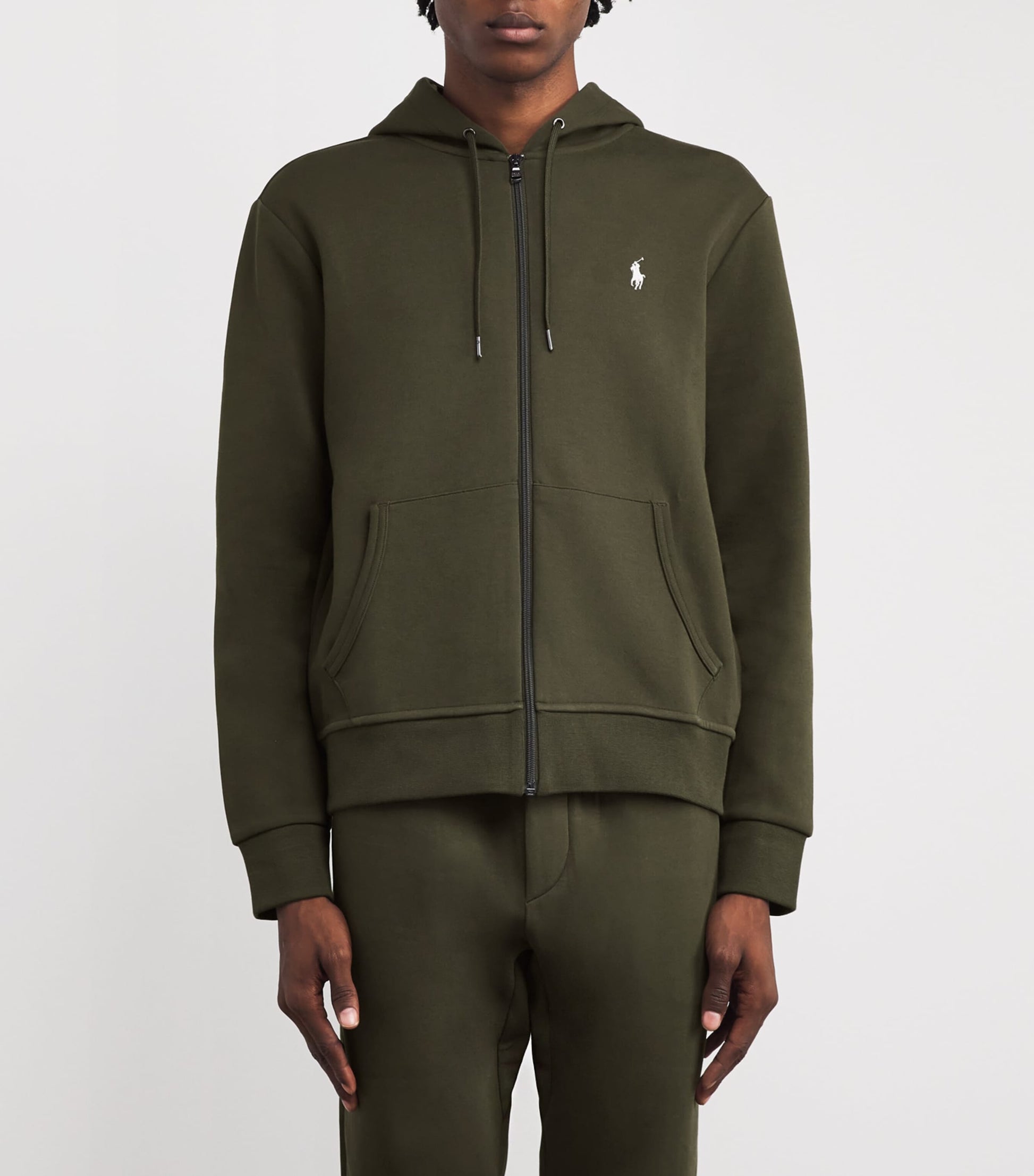 Polo Ralph Lauren Green Tech Knit Zip-Up Hoodie