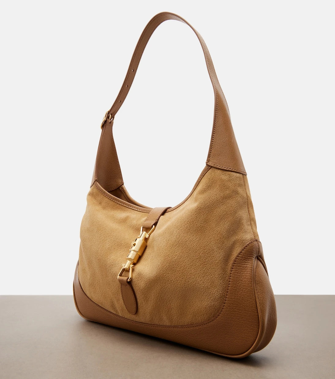 Gucci - Gucci Jackie 1961 Medium suede shoulder bag