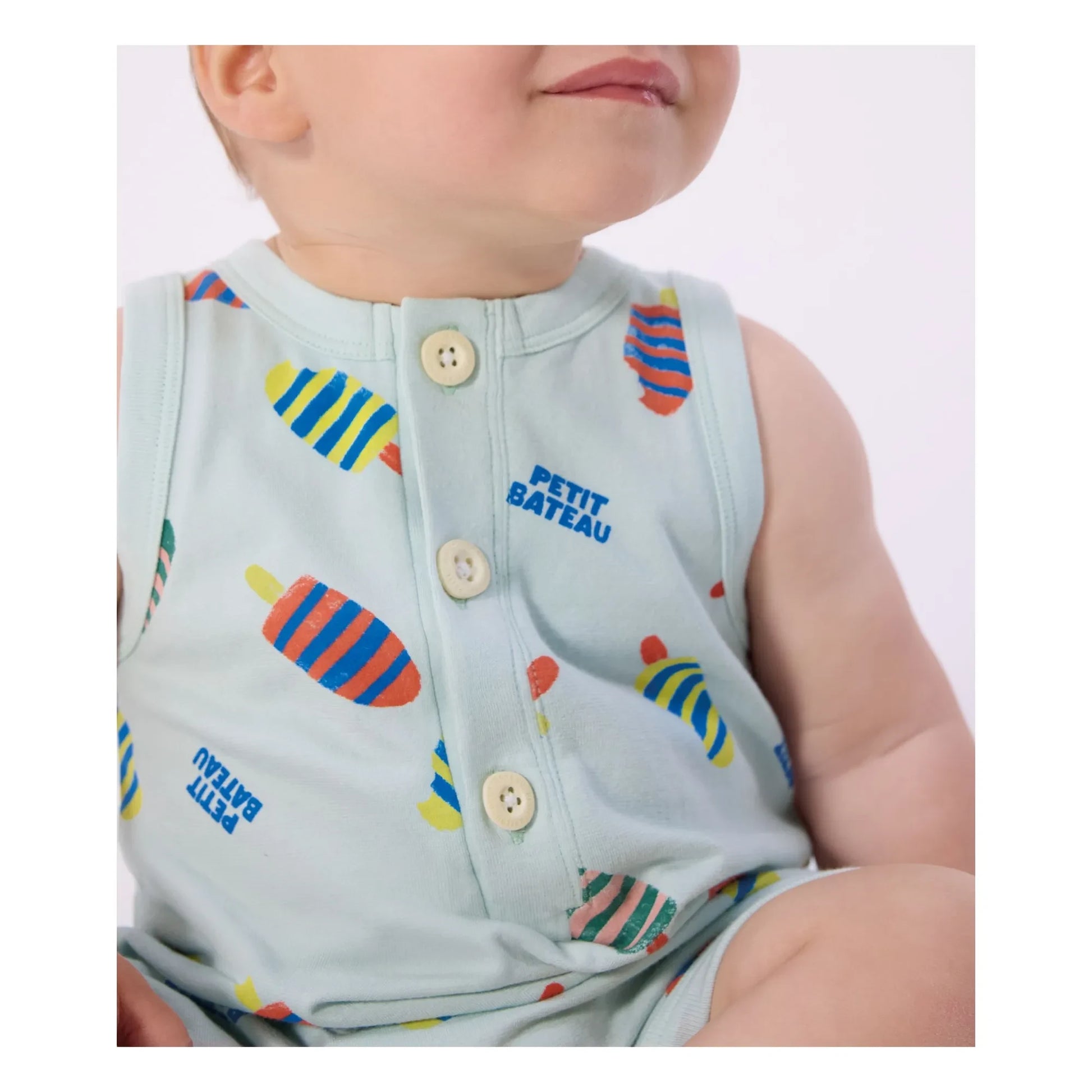 Petit Bateau - Combishort Glaces | Turquoise