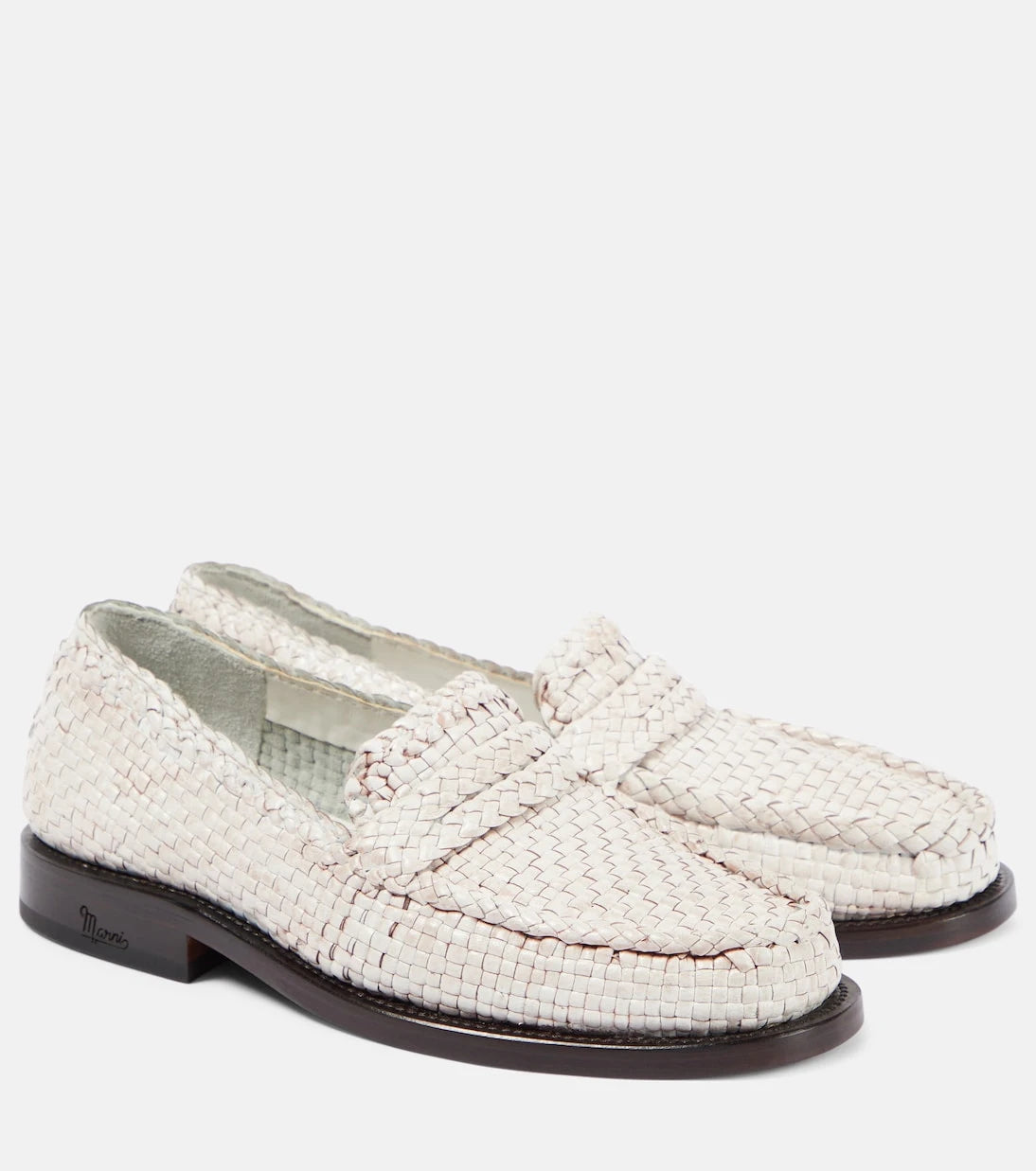 Marni - Woven leather loafers