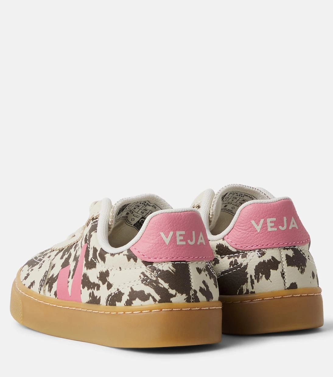 Veja Kids - Volley printed leather sneakers