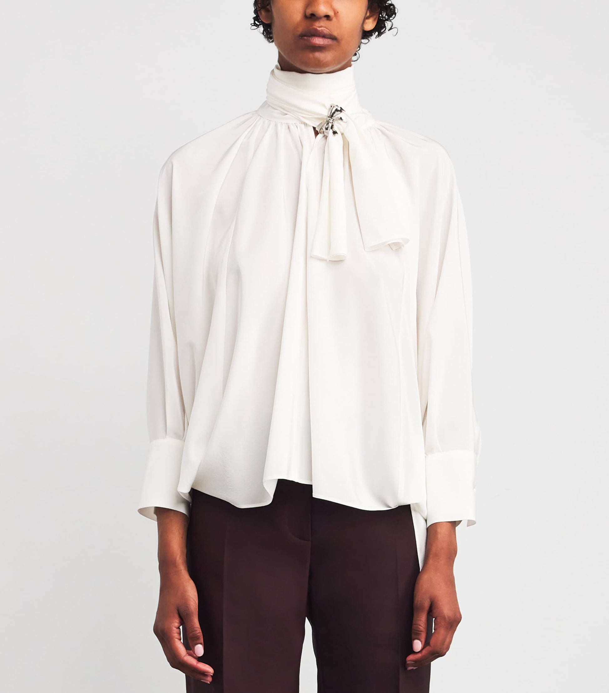 Max Mara White Silk Blouse