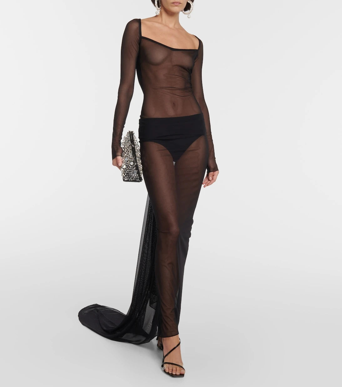 LaQuan Smith - Sheer mesh gown