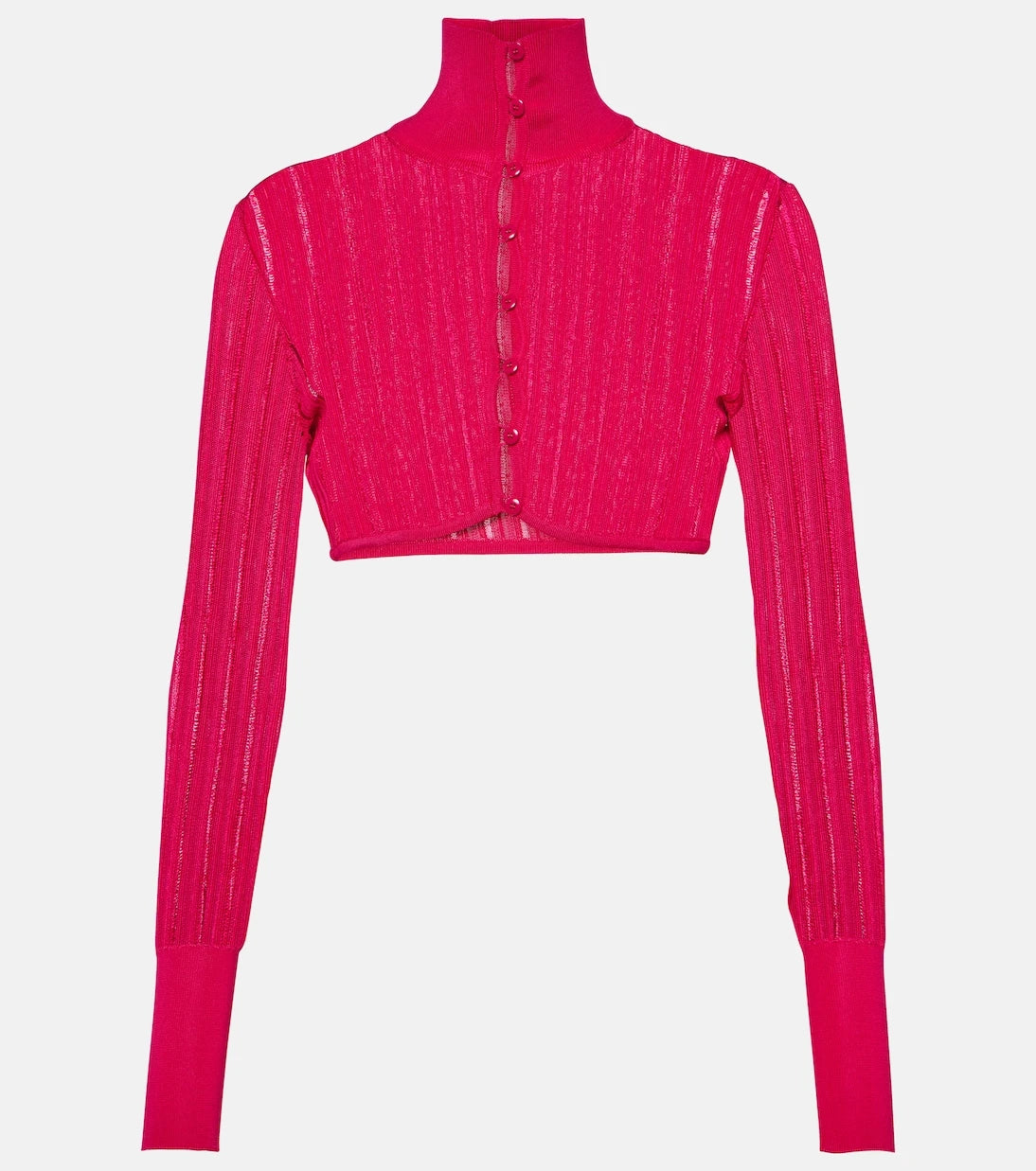 Alaïa - Crinoline cropped mockneck cardigan