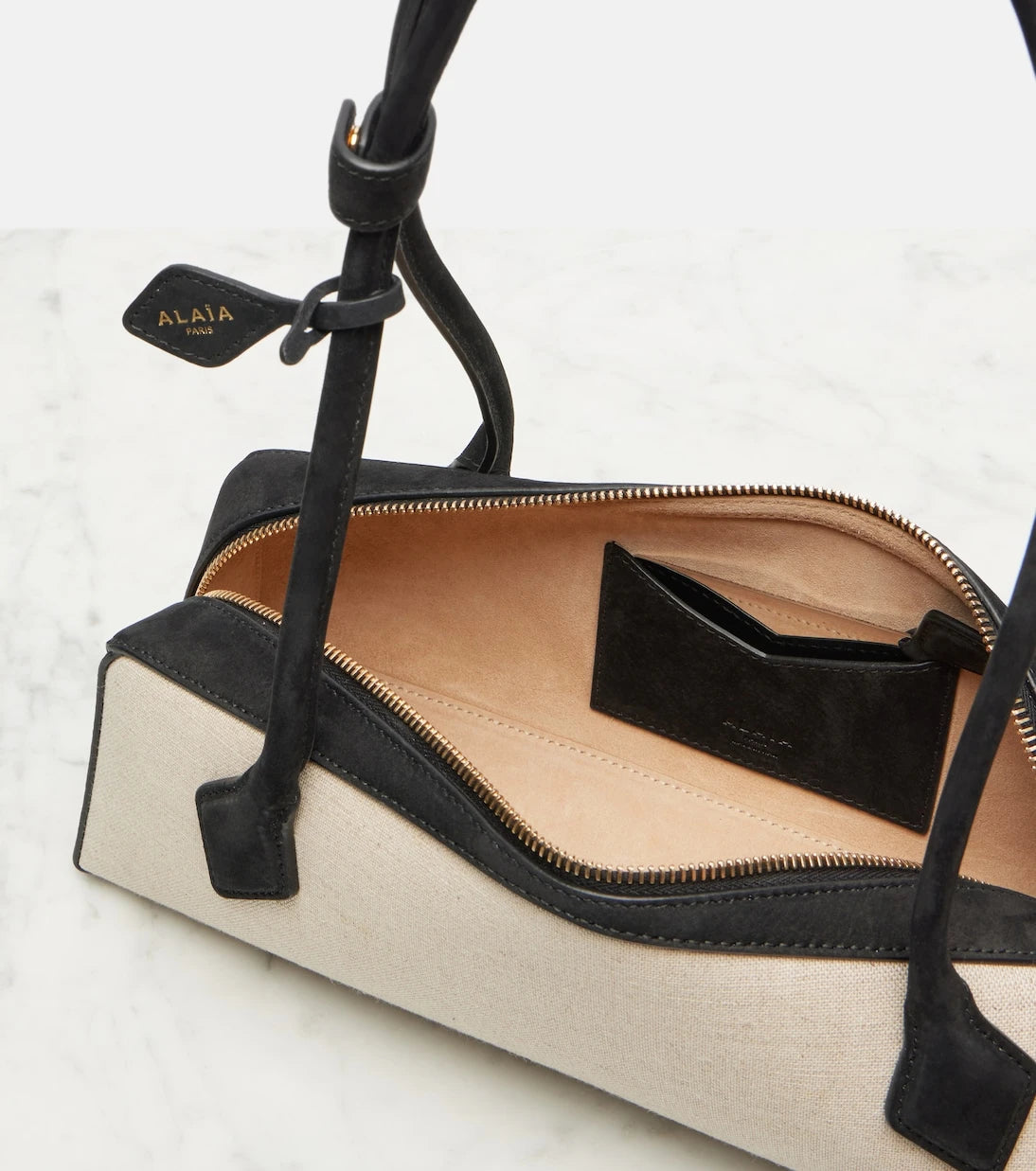 Alaïa - Le Teckel Medium canvas shoulder bag