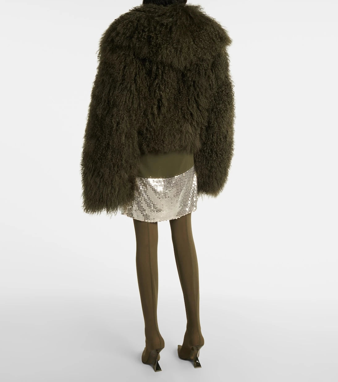 The Attico - Faux fur bomber jacket