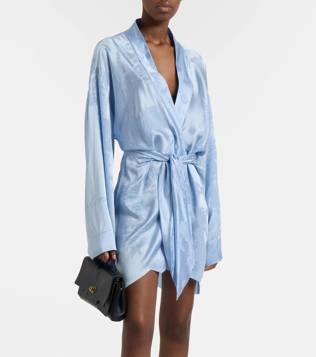Balenciaga - فستان لف من الحرير