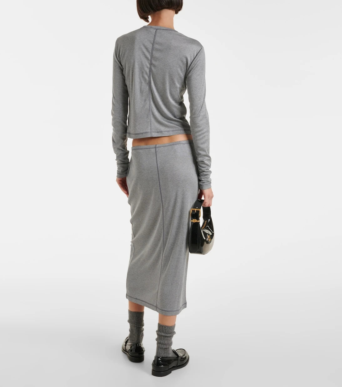 Miu Miu - Silk midi skirt