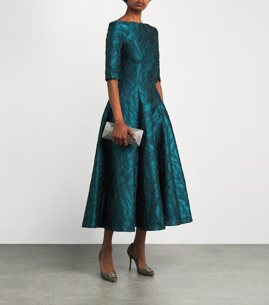 Honeydrop Jacquard Midi Dress