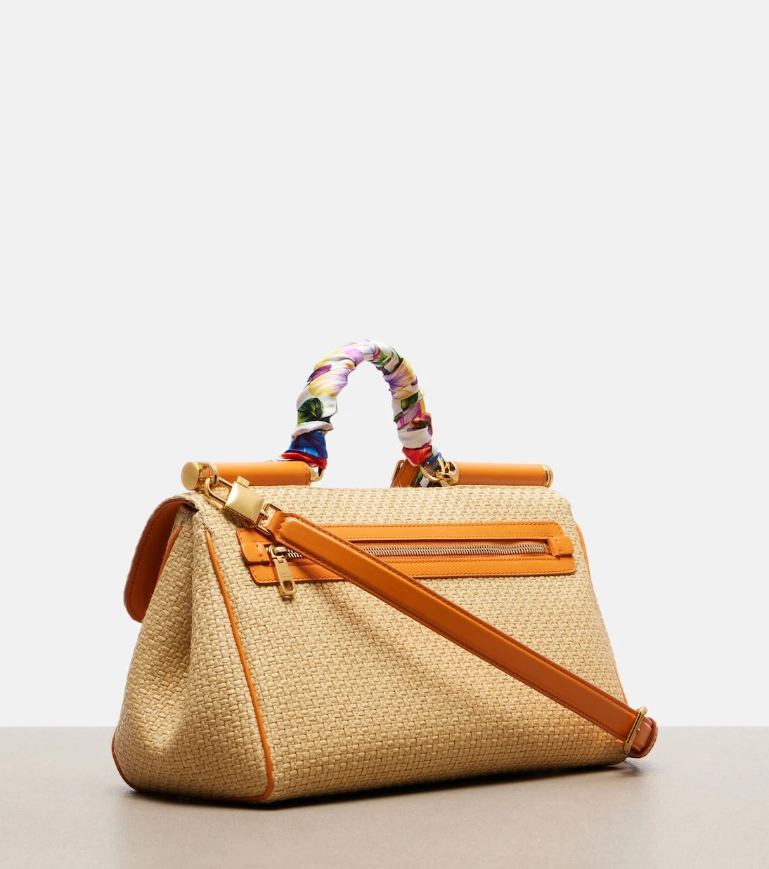 Dolce&Gabbana - Sicily Small raffia top-handle bag