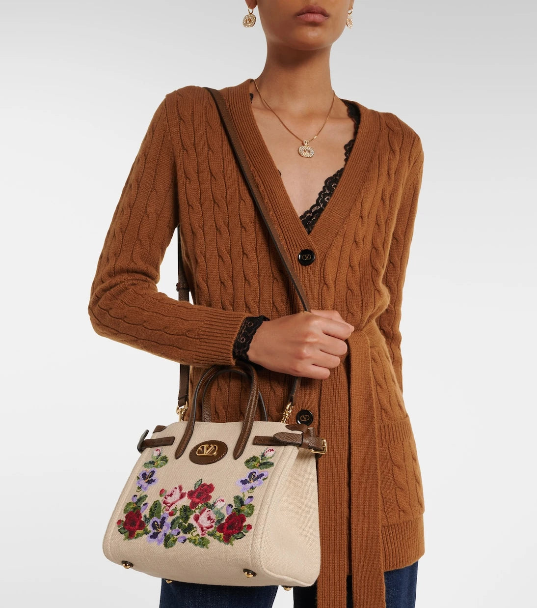 Valentino Garavani - Antibes Medium canvas top-handle bag
