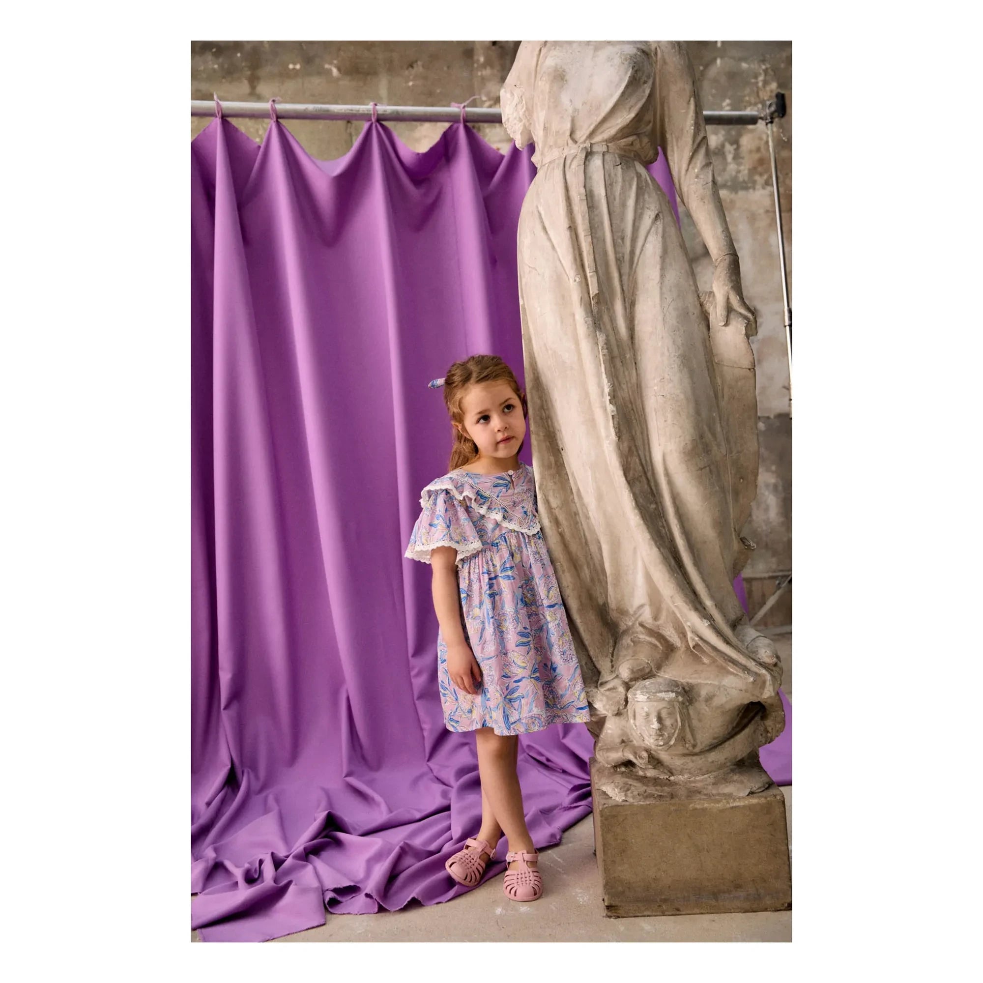 Louise Misha - Siloe organic cotton dress | Purple