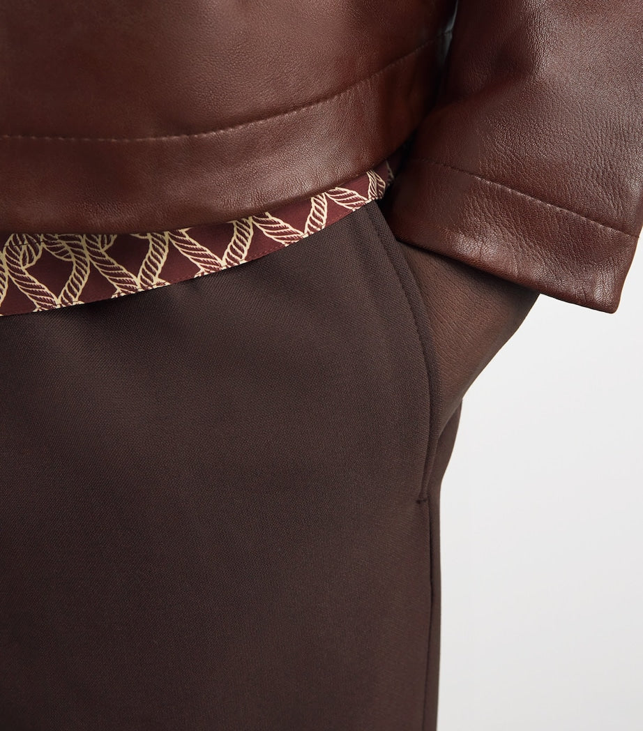 Jersey Wide-Leg Trousers