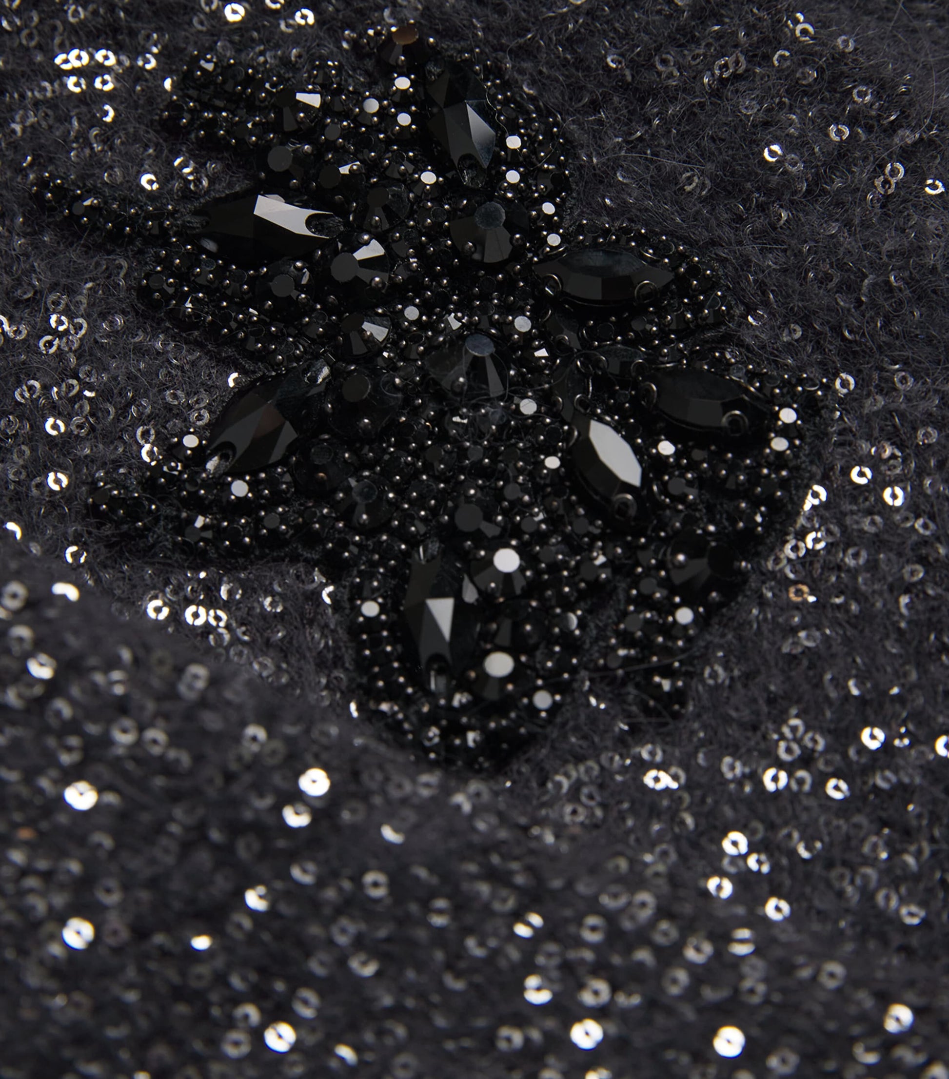 Erdem Black Wool-Blend Sequin Cardigan